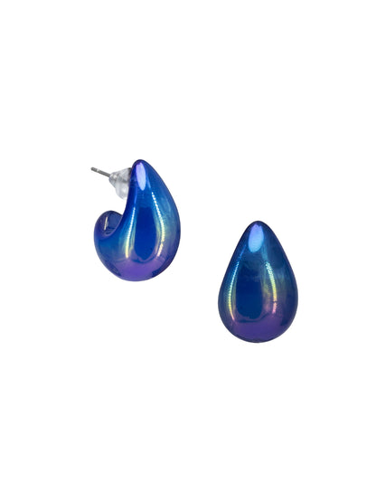 Blue Chunky Doom Earrings