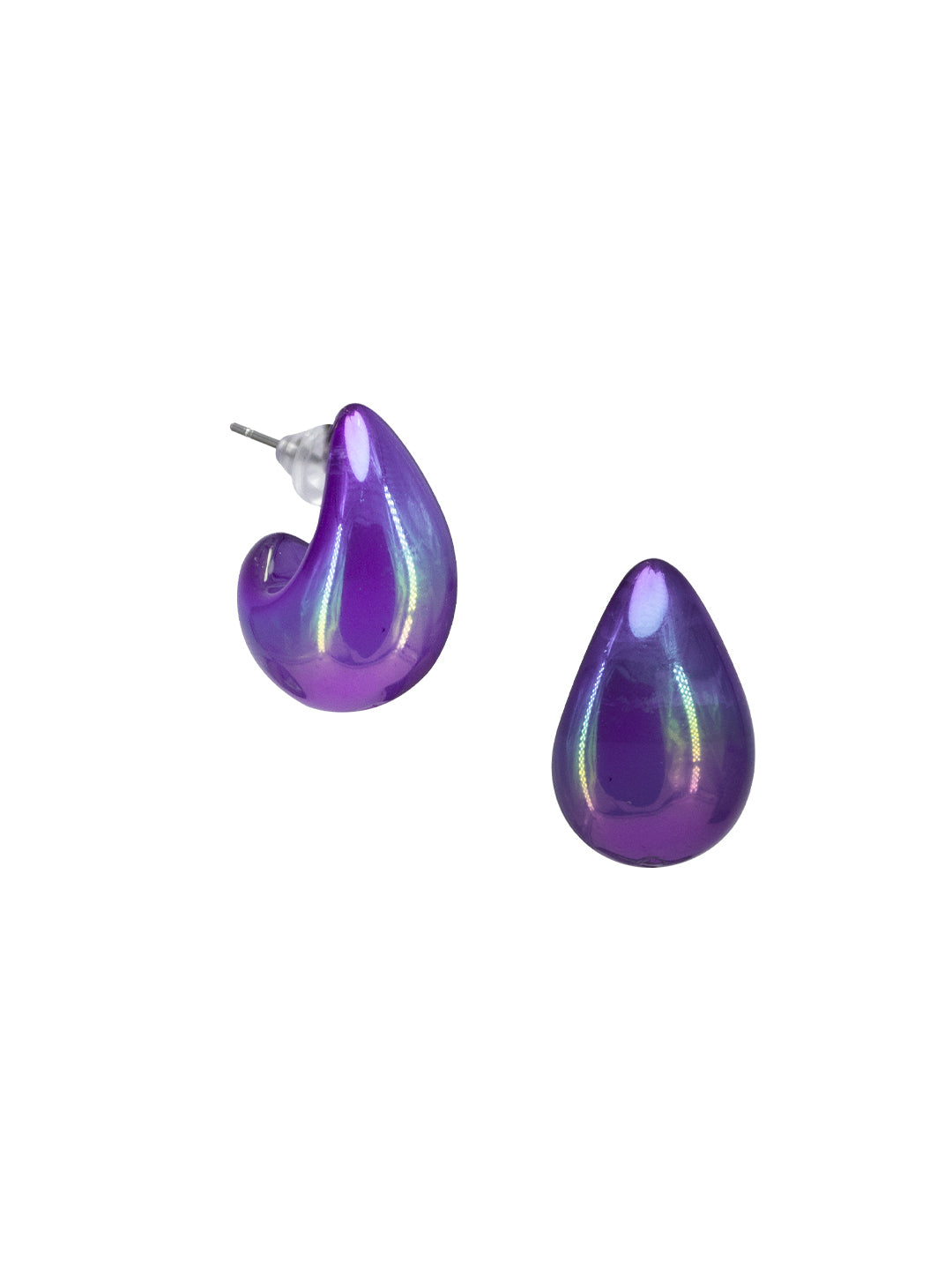 Purple Chunky Doom Earrings