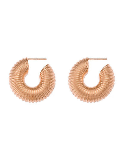 Gold Plated Half Hoop Earrings For Women