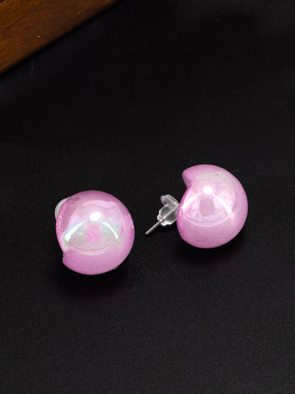 Small Pink Chunky Doom Earrings