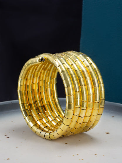 Minimal Wraparound Trendy Gold Plated Bracelet