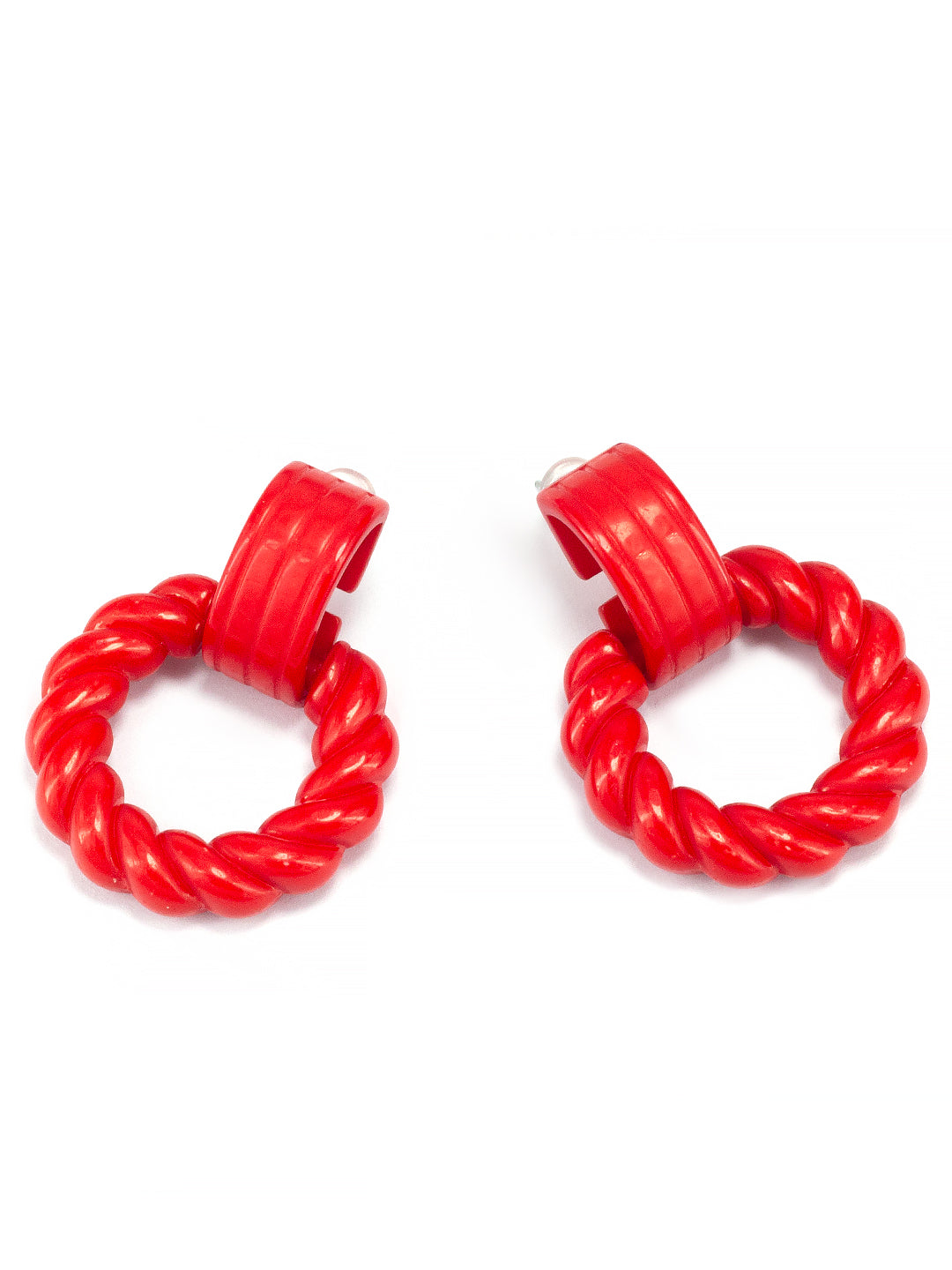 Red Dangle Drop Earrings