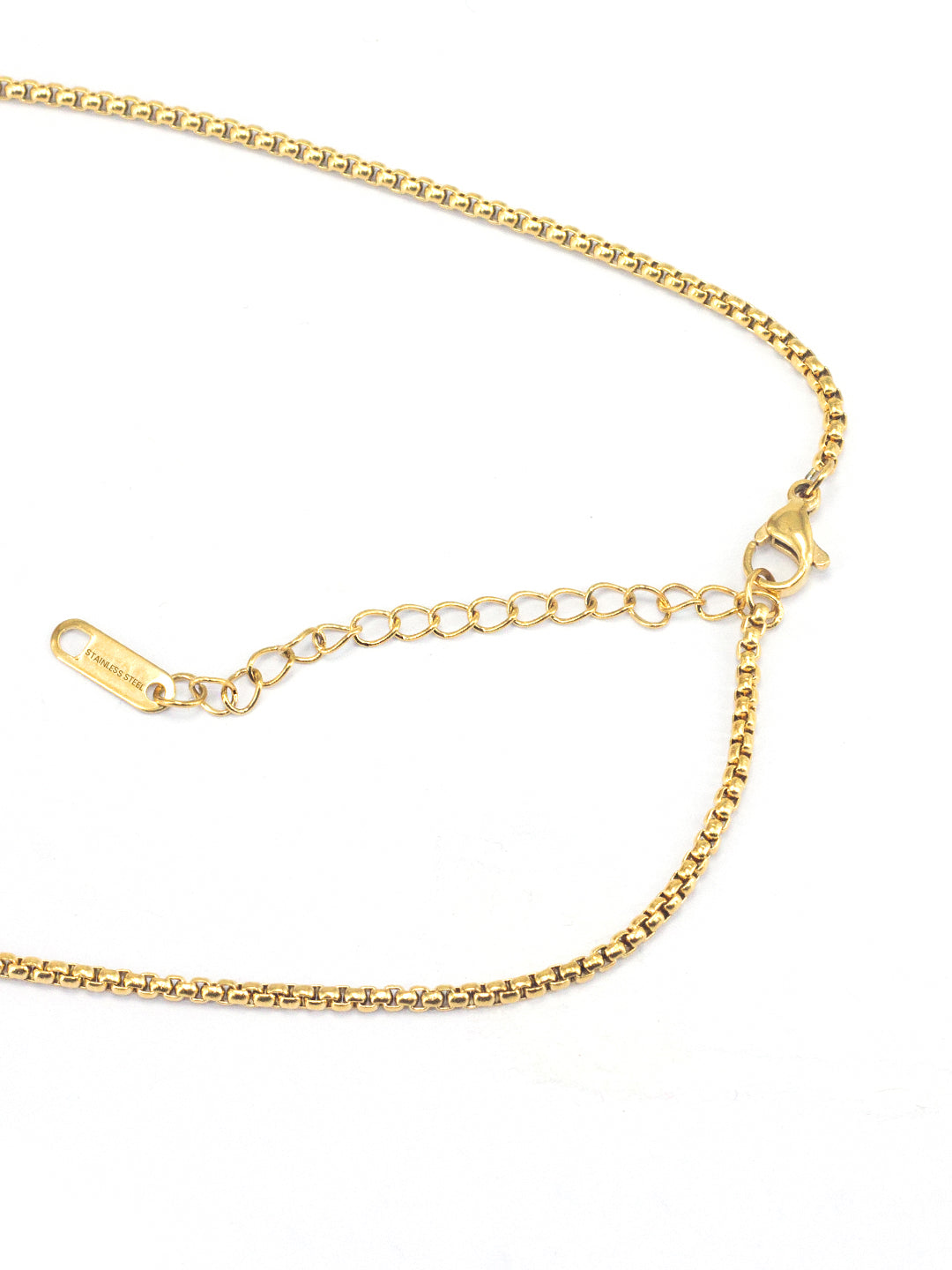 Double Layered Snake Chain Necklace | Trendy Stainless Steel Pendant Style Flat Chains Necklace