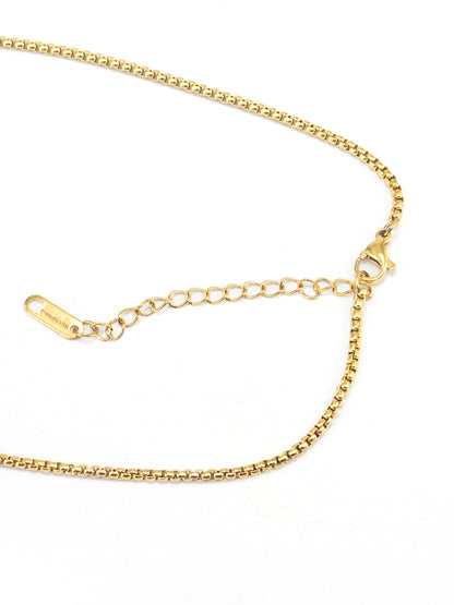 Double Layered Oval Chain Necklace | Trendy Anti Tarnish Heart Chain Necklace