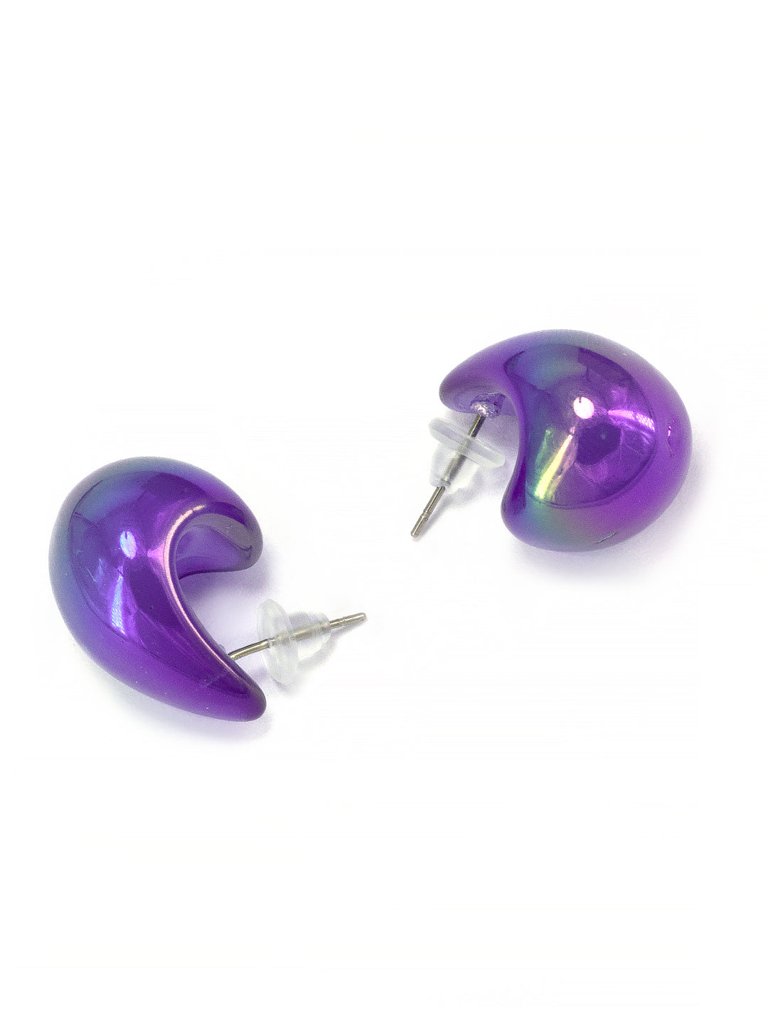 Purple Chunky Doom Earrings