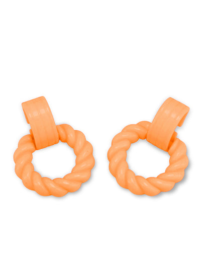 Orange Dangle Drop Earrings