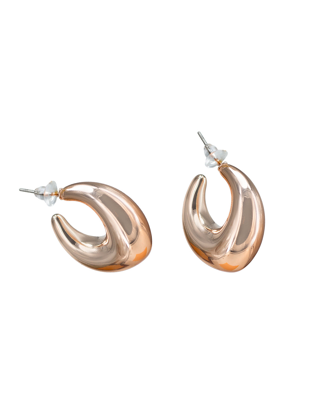 Gold Plated Half Hoop Earrings For Women