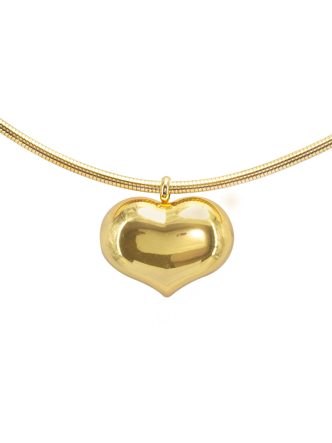 Stainless Steel Heart Hasli Choker Necklace | Trendy Anti Tarnish Gold Plated Choker Necklace