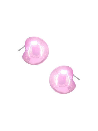 Small Pink Chunky Doom Earrings