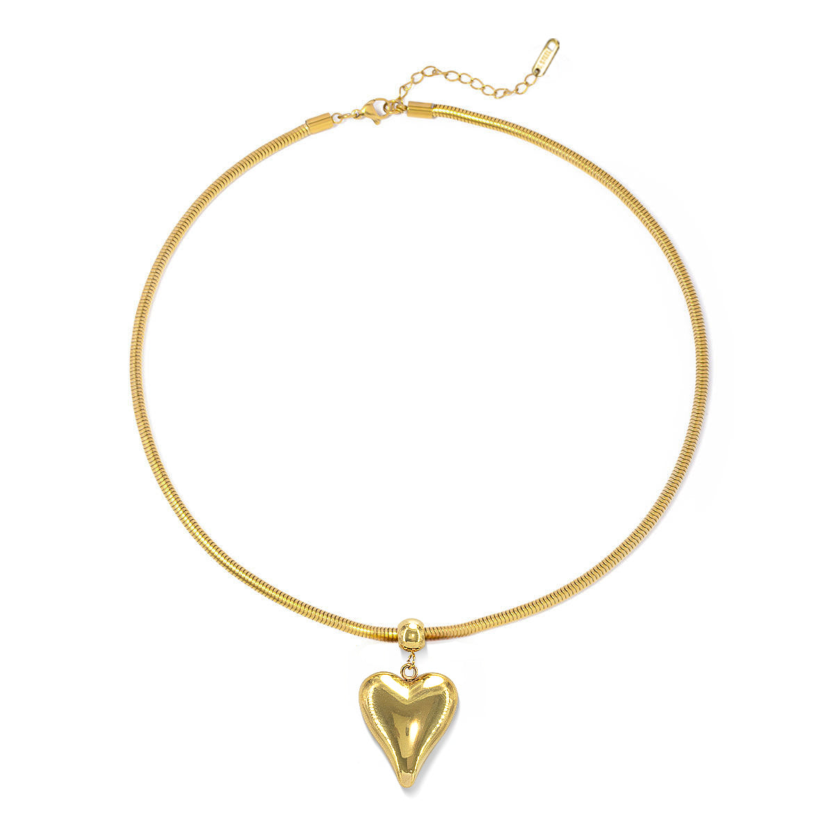 Stainless Steel Heart Hasli Choker Necklace | Trendy Anti Tarnish Gold Plated Choker Necklace