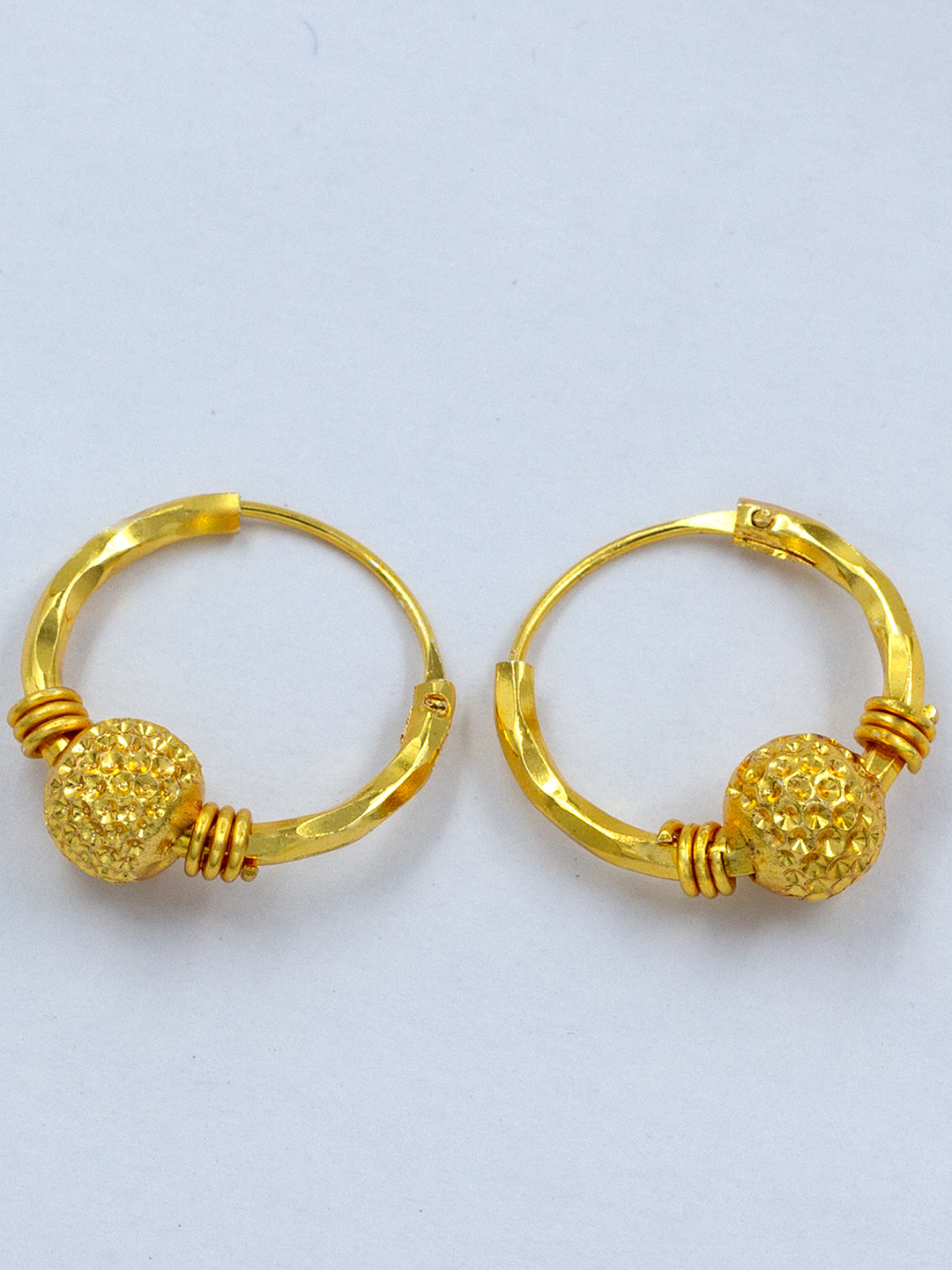 Gold-Plated Circular Hoop Earrings