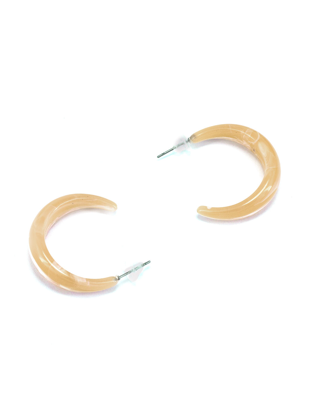 Yellow Half Hoop Earrings