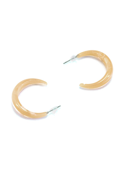 Yellow Half Hoop Earrings