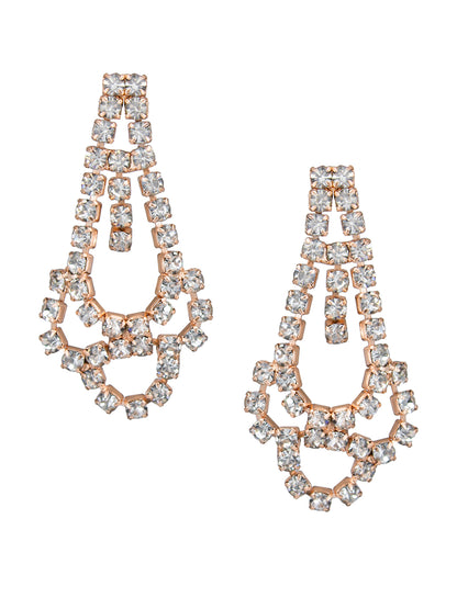 Rose Gold-Plated CZ Studded Jewellery Set