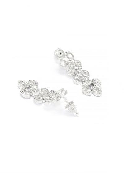 Rhodium Plated American Diamond Jewellery Set