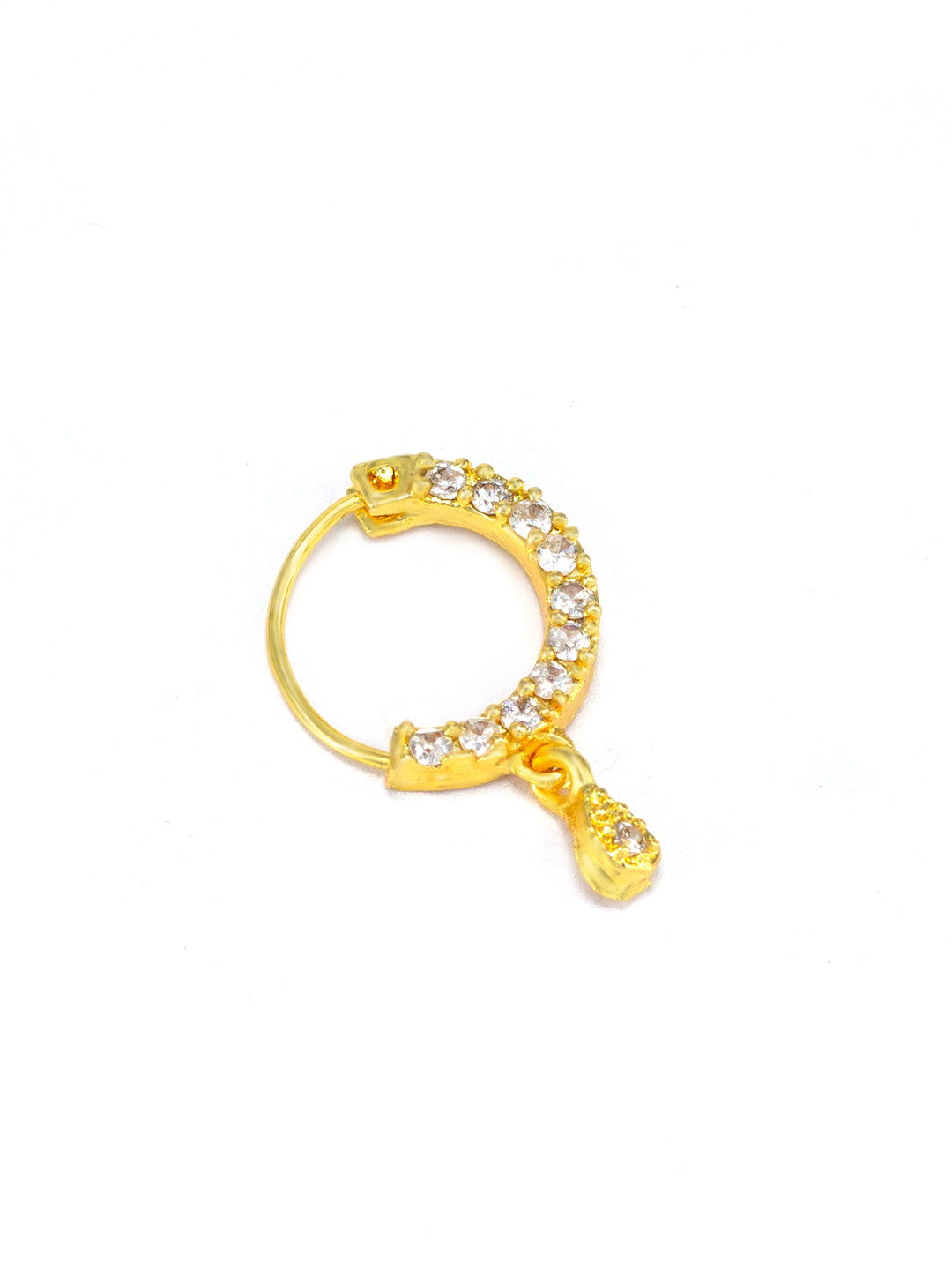 Gold Plated American Diamond Studded Nosepin