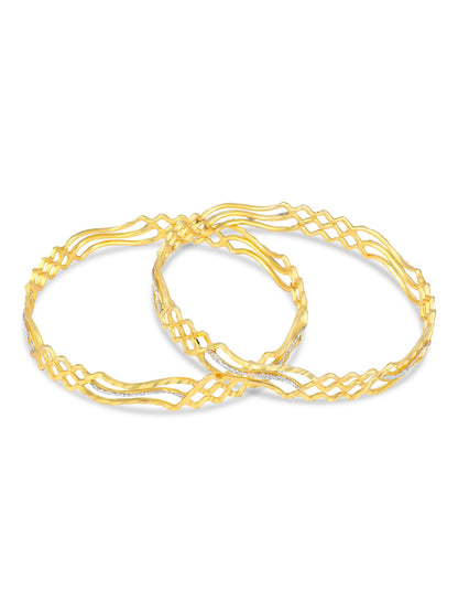 Set Of 2 Gold-Plated Bangles