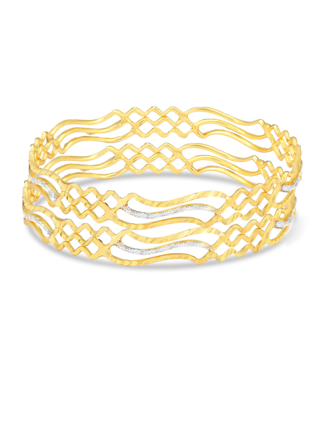 Set Of 2 Gold-Plated Bangles