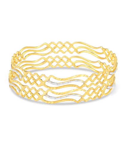 Set Of 2 Gold-Plated Bangles