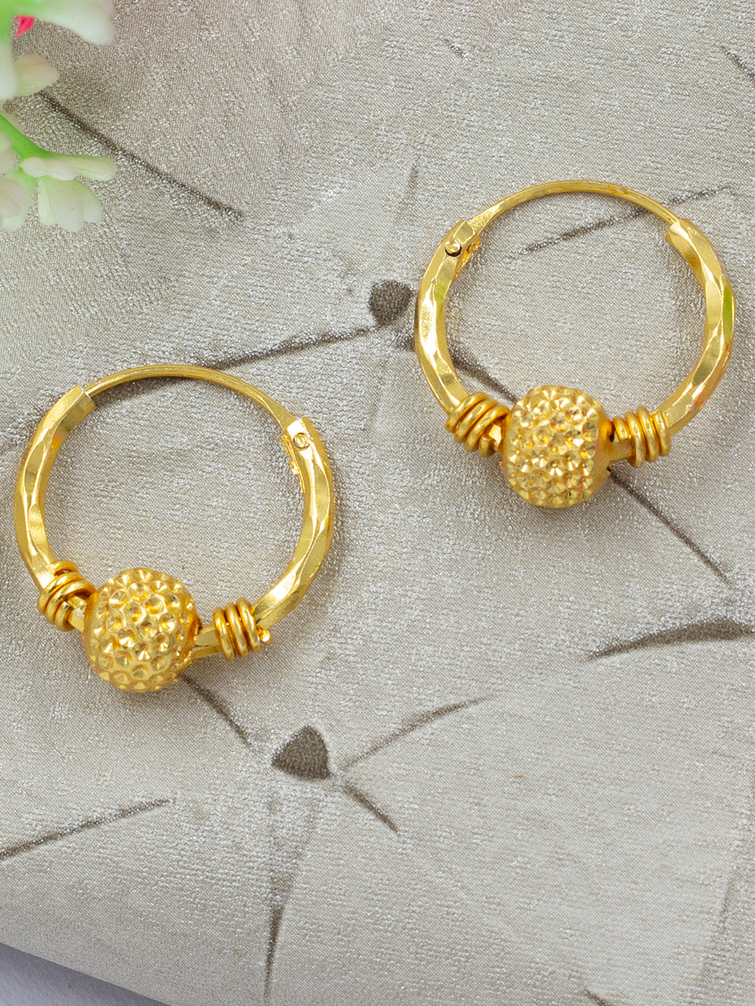 Gold-Plated Circular Hoop Earrings