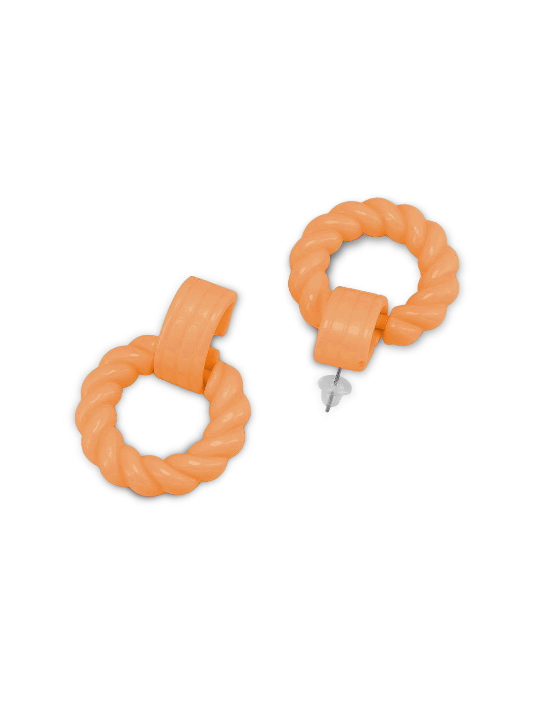 Orange Dangle Drop Earrings