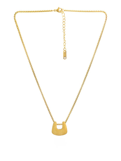 Anti Tarnish Horseshoe Chain Necklace | Trendy Gold-Plated Stainless-Steel Chain Necklace