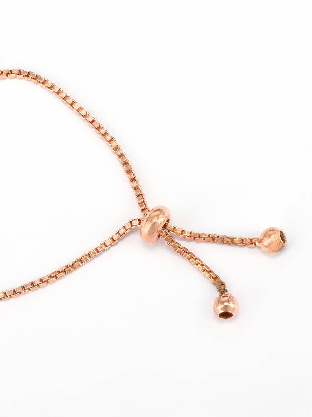 Rose Gold Plated CZ Studded Wrap Bracelet