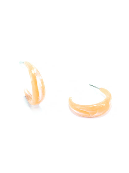 Yellow Half Hoop Earrings