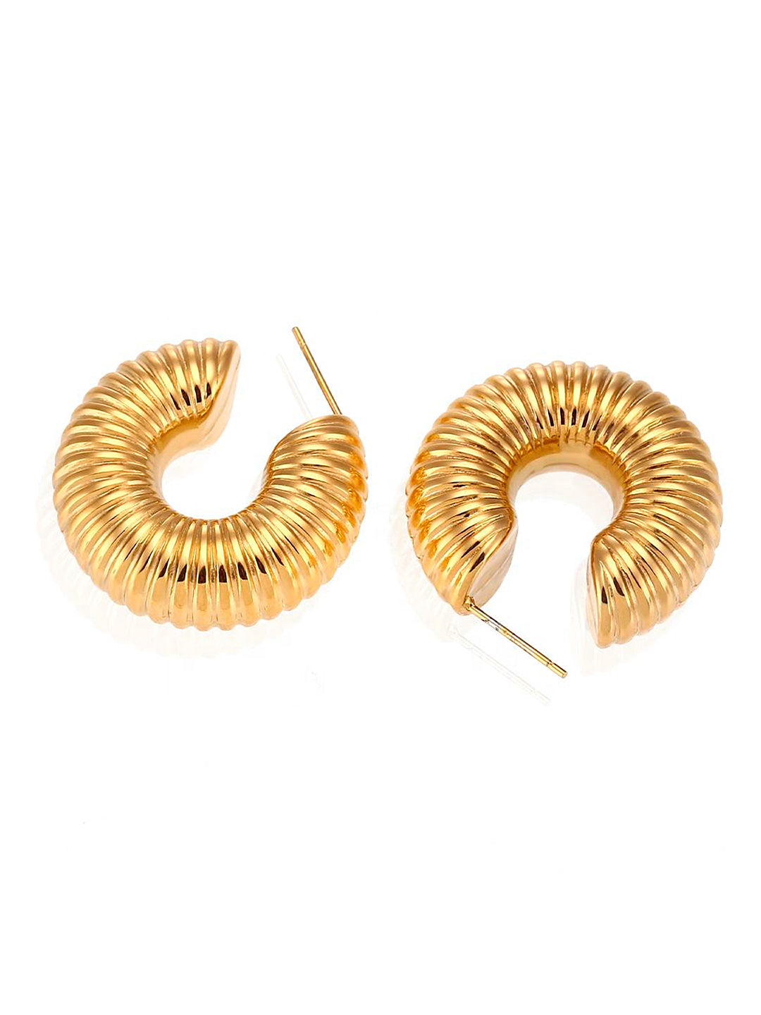 Gold Plated Half Hoop Earrings For Women