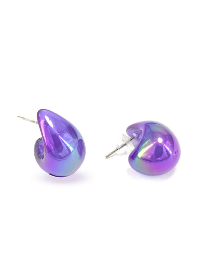 Purple Chunky Doom Earrings