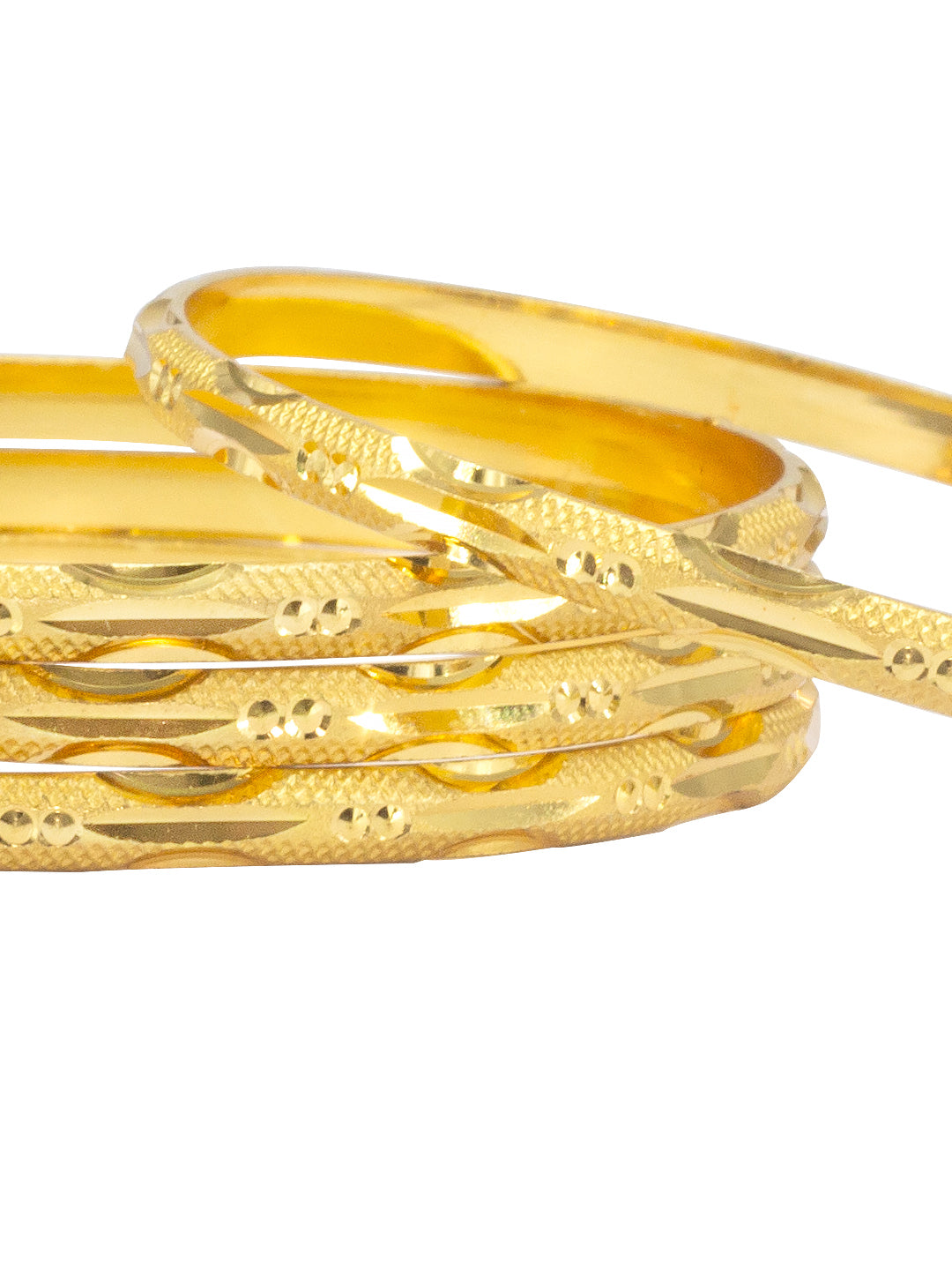 Set of 4 Gold Plated Minimal Bangles