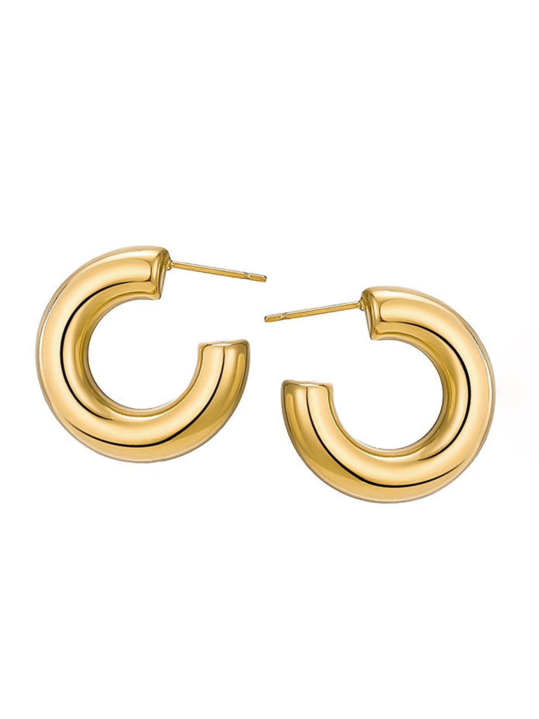 Gold Plated Half Hoop Earrings For Women