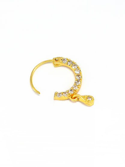 Gold Plated American Diamond Studded Nosepin