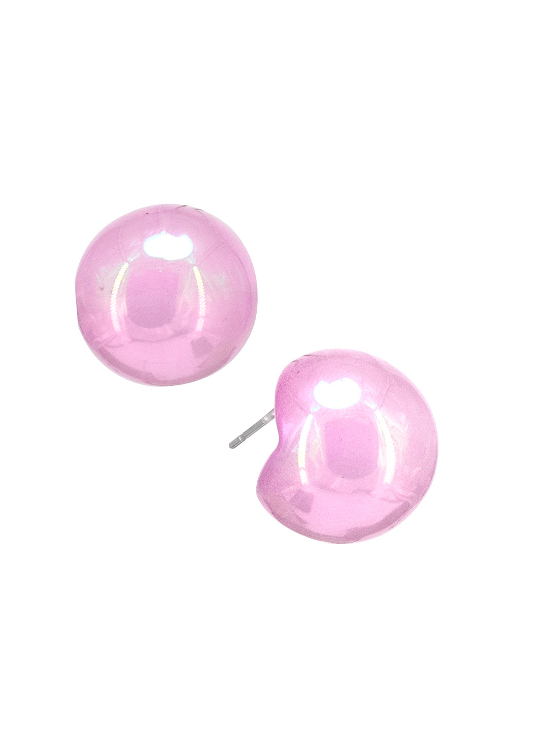 Small Pink Chunky Doom Earrings