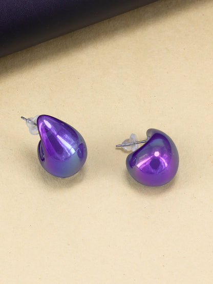 Purple Chunky Doom Earrings