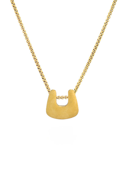 Anti Tarnish Horseshoe Chain Necklace | Trendy Gold-Plated Stainless-Steel Chain Necklace