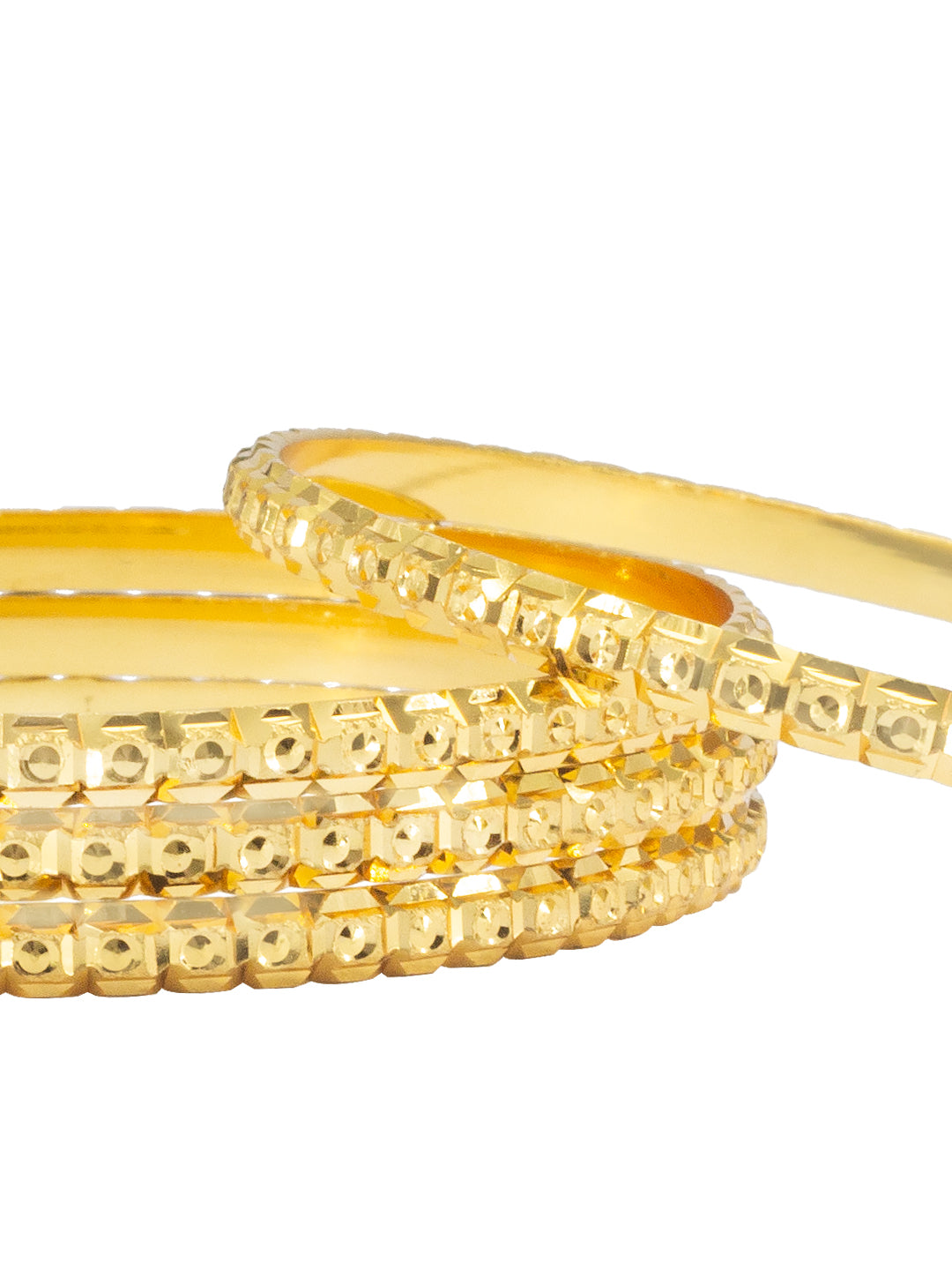 Set of 4 Gold Plated Minimal Bangles