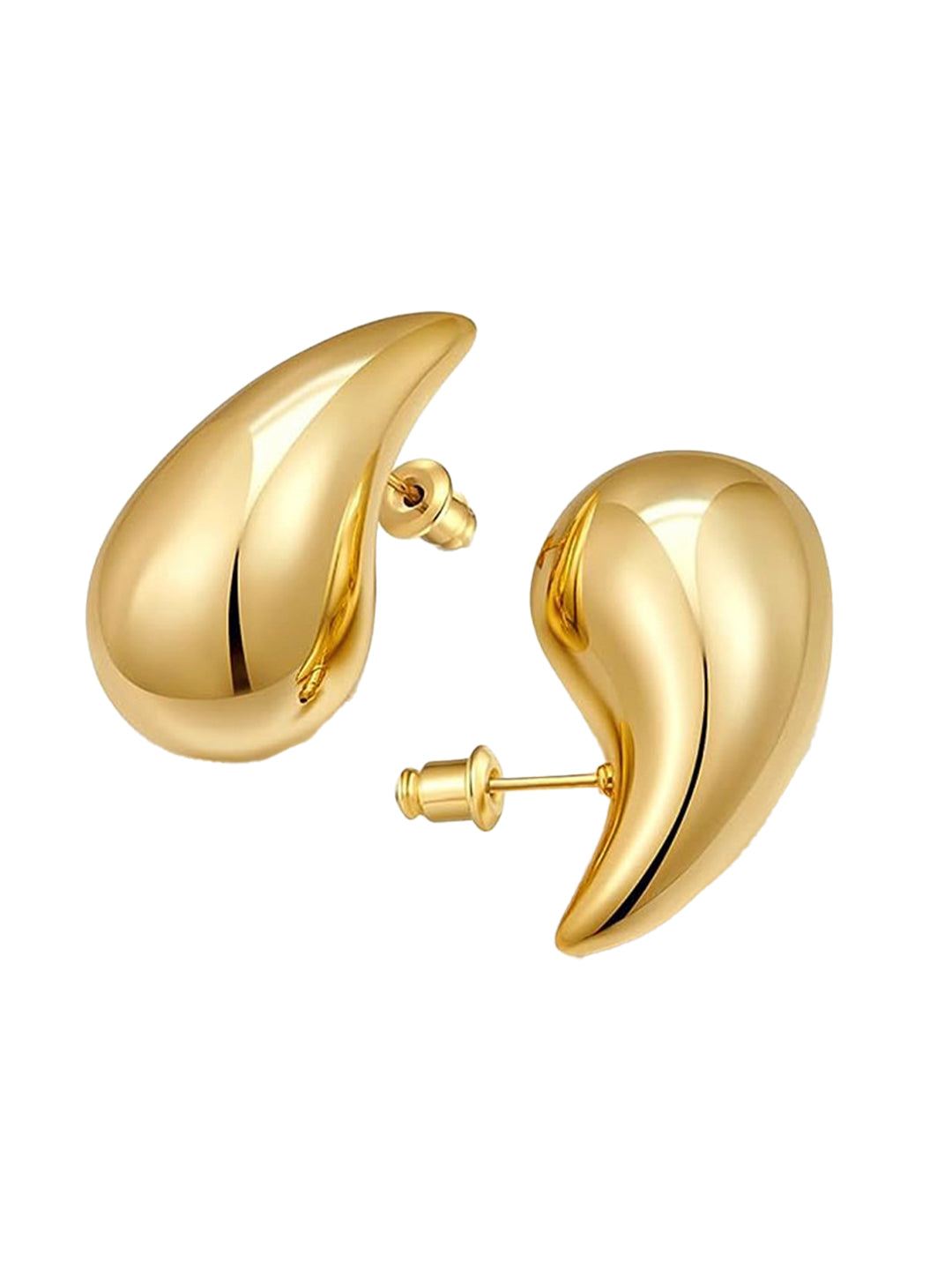 Gold Plated Chunky Doom Studs Earrings for Women