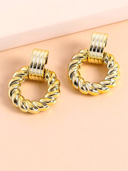 Gold Plated Dangle Drop Earrings