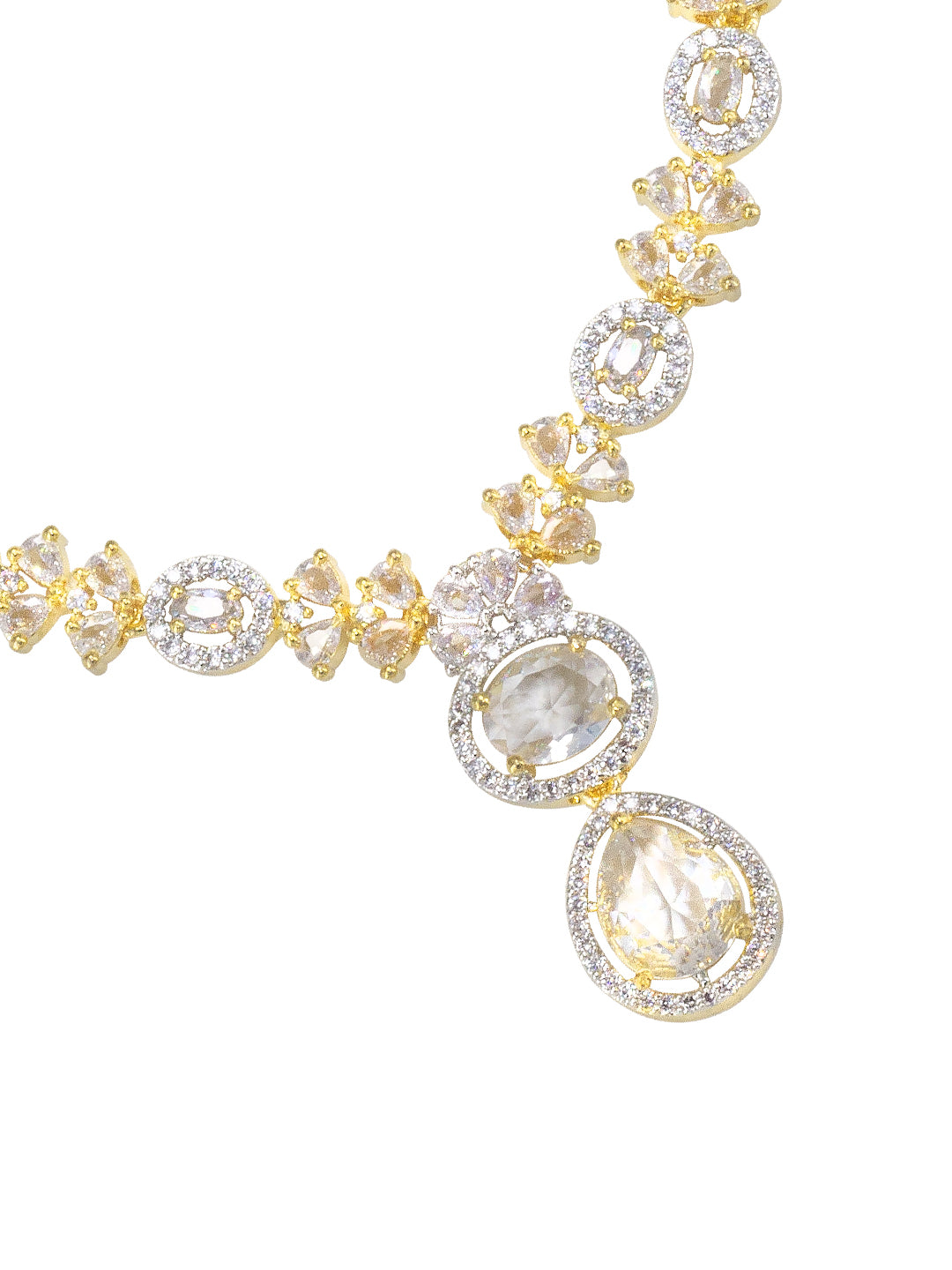 Gold Plated American Diamond Jewellery Set