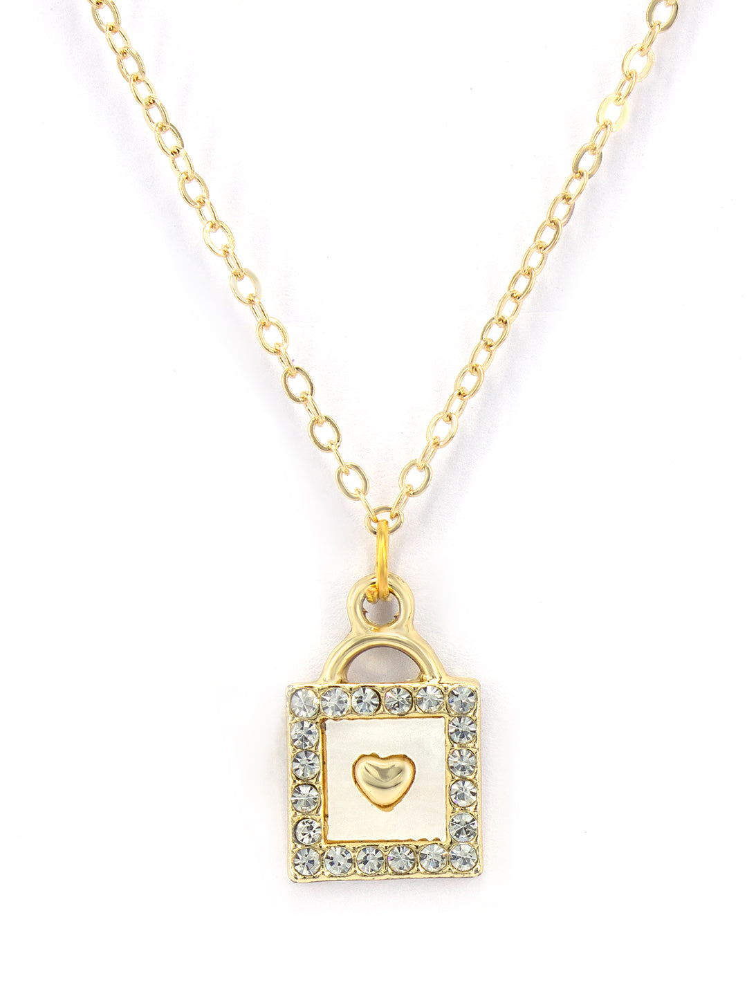 Gold-Plated Stainless-Steel Trendy Pendant with Chain