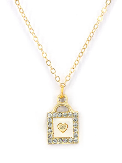 Gold-Plated Stainless-Steel Trendy Pendant with Chain