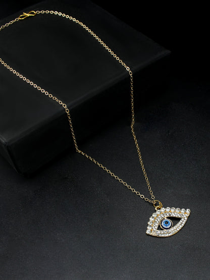 Gold Plated Evil Eye Stainless Steel Pendant