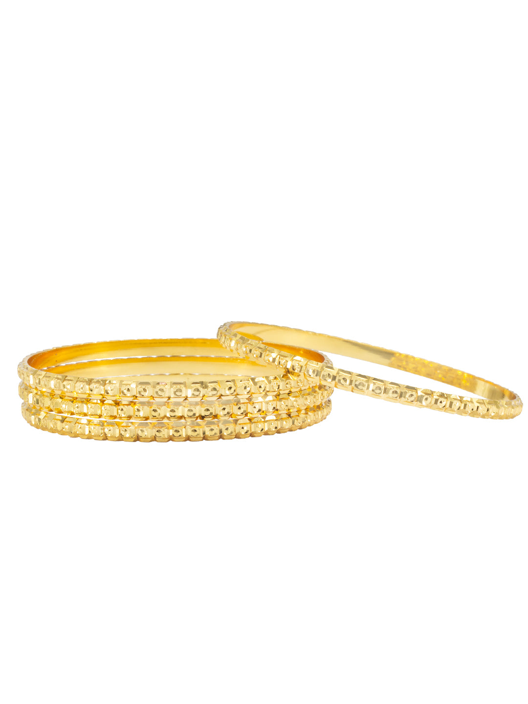 Set of 4 Gold Plated Minimal Bangles