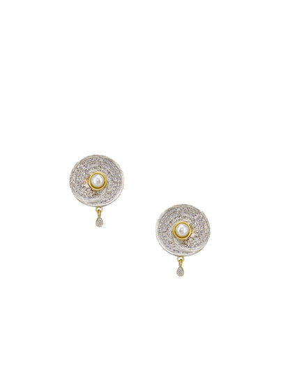 Gold Plated Circular AD Pendant Set