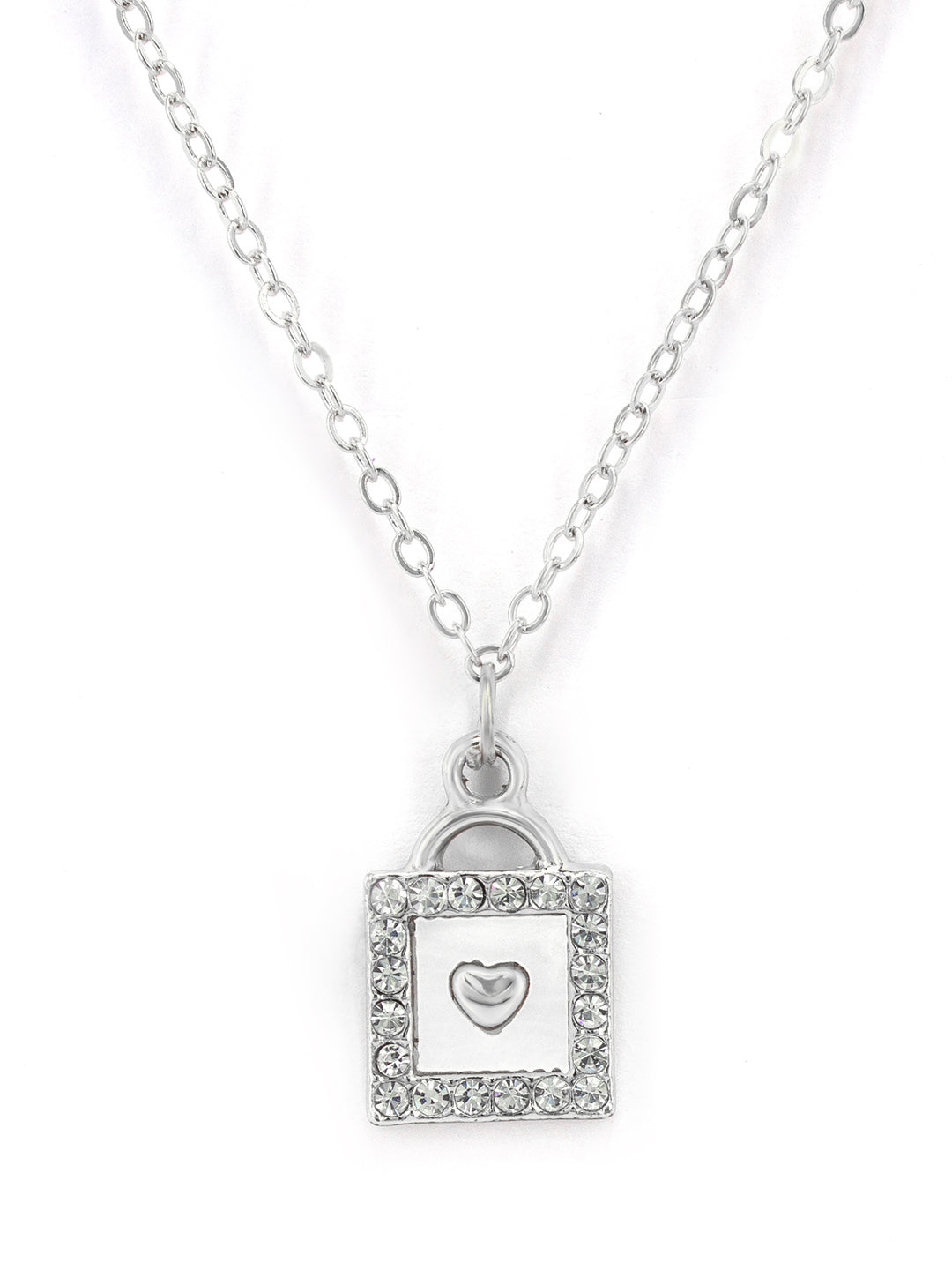 Silver Plated Stainless Steel Chain & Pendant