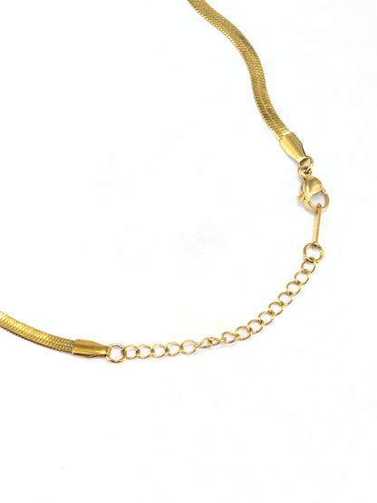 AD Heart Stainless Steel Chain Necklace | Trendy Gold-Plated Anti Tarnish Chain Necklace