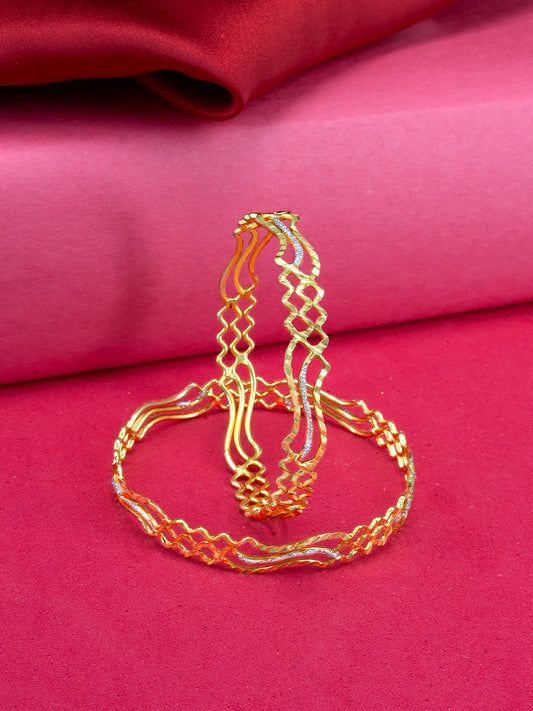 Set Of 2 Gold-Plated Bangles