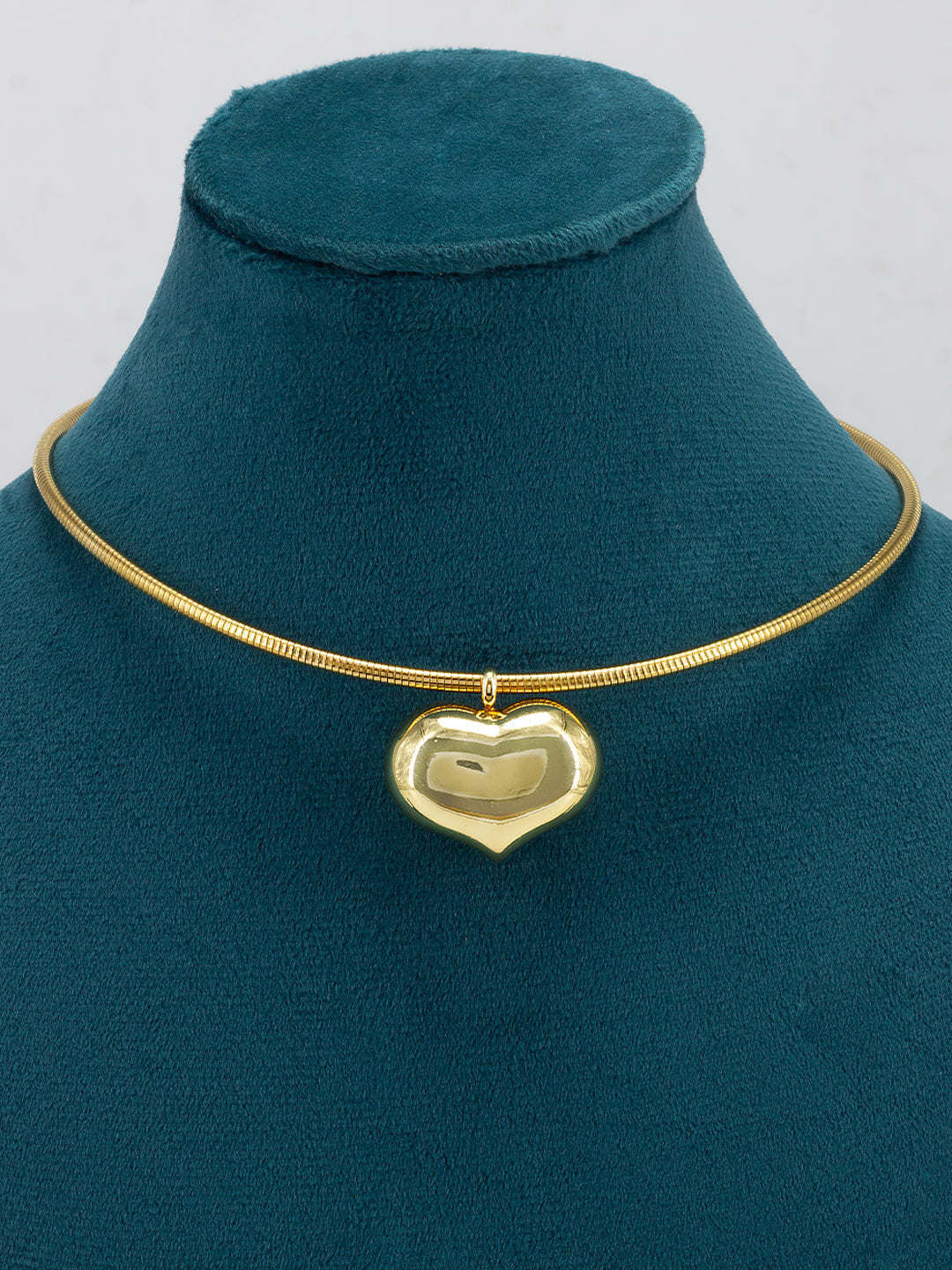 Stainless Steel Heart Hasli Choker Necklace | Trendy Anti Tarnish Gold Plated Choker Necklace