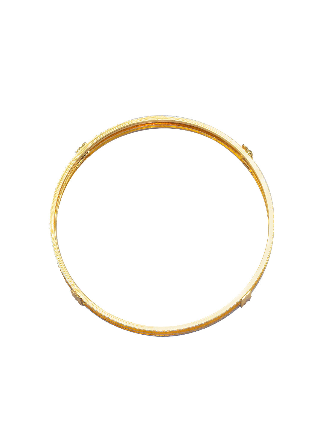 Gold Plated Modern Minimal Bangle Pair